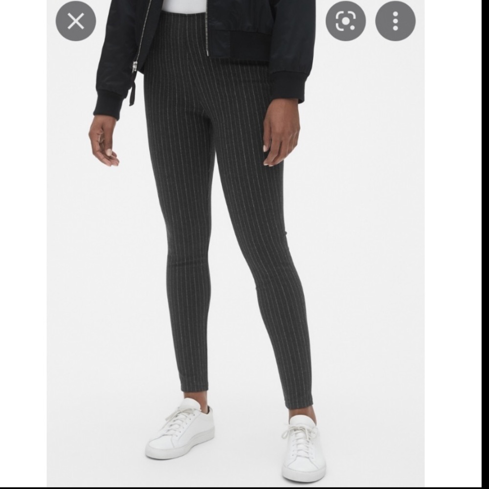 Gap High Waisted Side-Zip Leggings in Pinstripe​​​​​​​